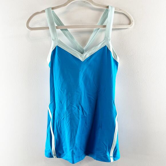 Lululemon Run Mile A Minute Tank Top Beach Blanket Blue Aquamarine 8 - Picture 4 of 6